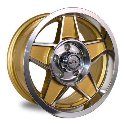 CTM MUSCLE GLOBE GOLD / MACHINED FACE Size:15x7J PCD:5/114.3 ET:0