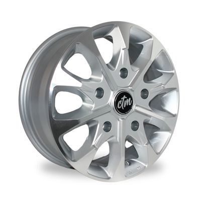 CTM SELECT+ TRANSIT SILVER / MACHINED Size:16x6.5 PCD:5/160 ET50 (FORD TRANSIT CUSTOM <2023)