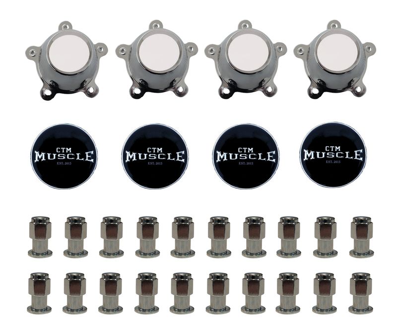 CLASSIC MAG WHEEL ACCESSORY RESTO KIT (SCREW IN CAP TALL - MAG SHANK NUT)