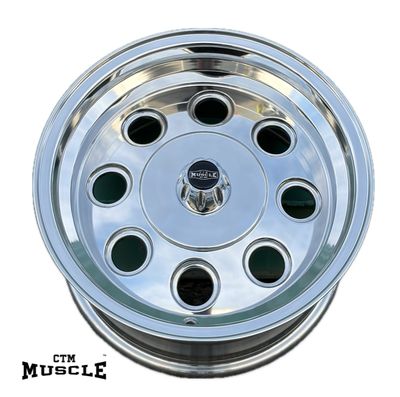CTM MUSCLE DRAG LIGHT 2.0 POLISHED Size:15X6.0 ***CUSTOM FITMENT*** ET:0P