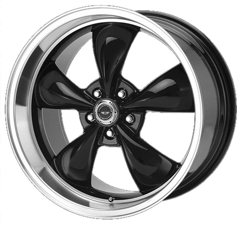 AMERICAN RACING TORQ THRUST M Gloss Black W/ Machined Lip Size:17x7 PCD:5x120.65 ET:0