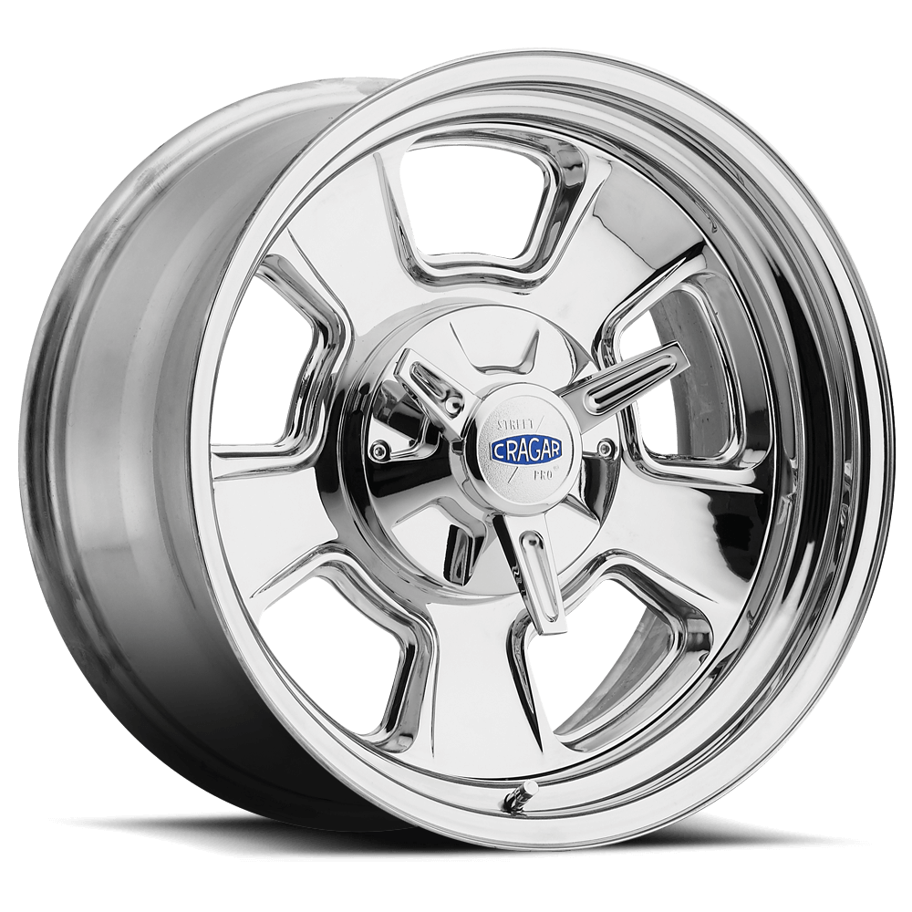 CRAGAR STREET PRO CHROME Size:15x8.0 PCD:5/114.3 - 5/120.65 ET:6N (FORD/HOLDEN HQ/CHEV FITMENT)
