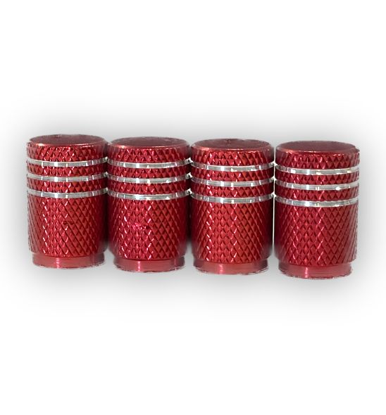 CTM MUSCLE COLOURED ALUMINIUM VALVE CAP - SET 4