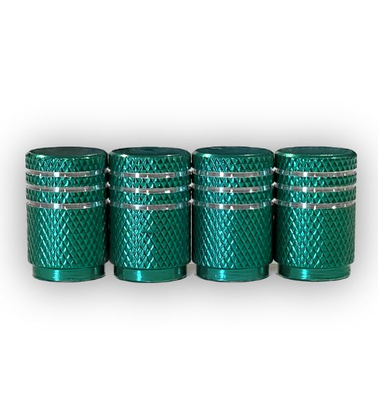 CTM MUSCLE COLOURED ALUMINIUM VALVE CAP - SET 4