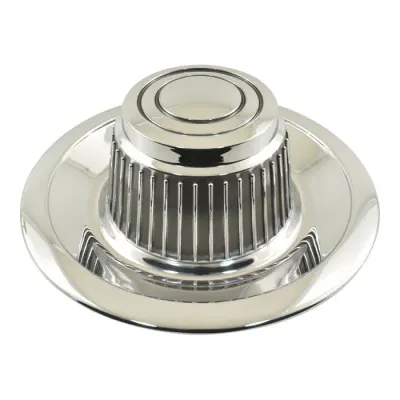 CHROME PLASTIC DERBY CAP FOR RALLYE WHEEL [SET 4]