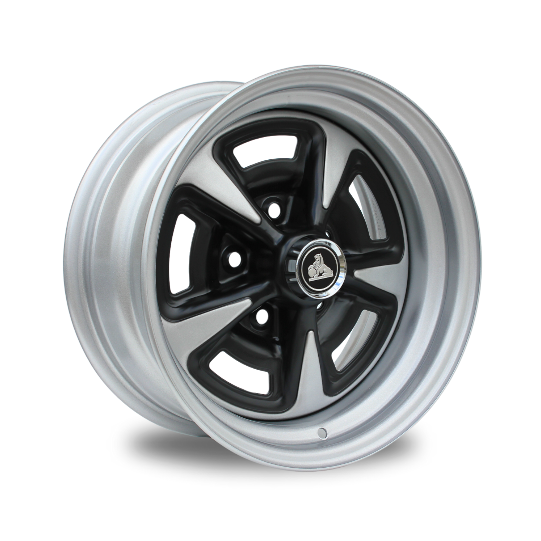 CTM MUSCLE GTS STEEL BLACK/SILVER FACE Size:15x7 PCD:5/120.65 ET:6P