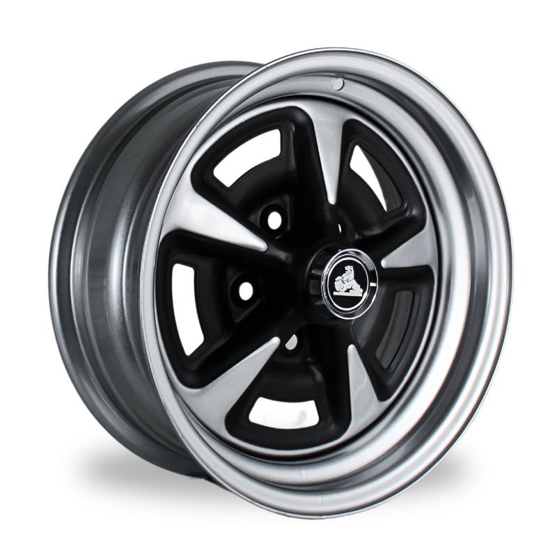 CTM MUSCLE GTS STEEL BLACK/SILVER FACE Size:15x6 PCD:5/120.65 ET:6P CTM MUSCLE GTS STEEL BLACK/SILVER FACE Size:15x6 PCD:5/120.65 ET:6P