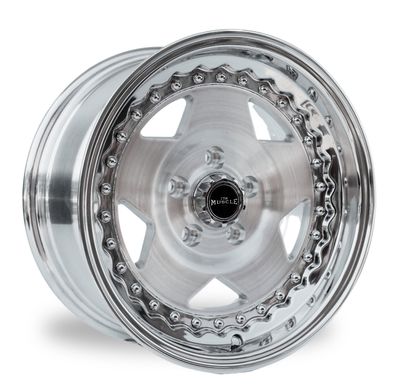 CTM MUSCLE CUSTOM PRO II BRUSHED ALLOY CENTER / POLISHED LIP Size:15x7.0J PCD:4/130 ET:12P