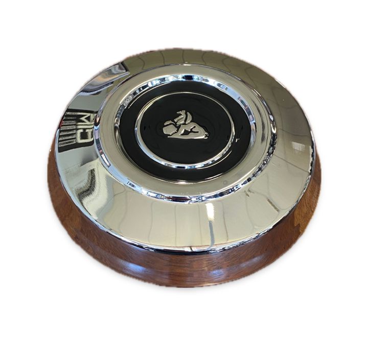 HD-HR CHROME CENTER CAP - BLACK INSERT