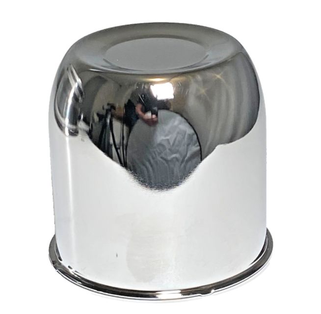 CHROME STEEL PUSH-THROUGH DOME CENTER CAP - X-LARGE CHROME STEEL PUSH-THROUGH DOME CENTER CAP - X-LARGE