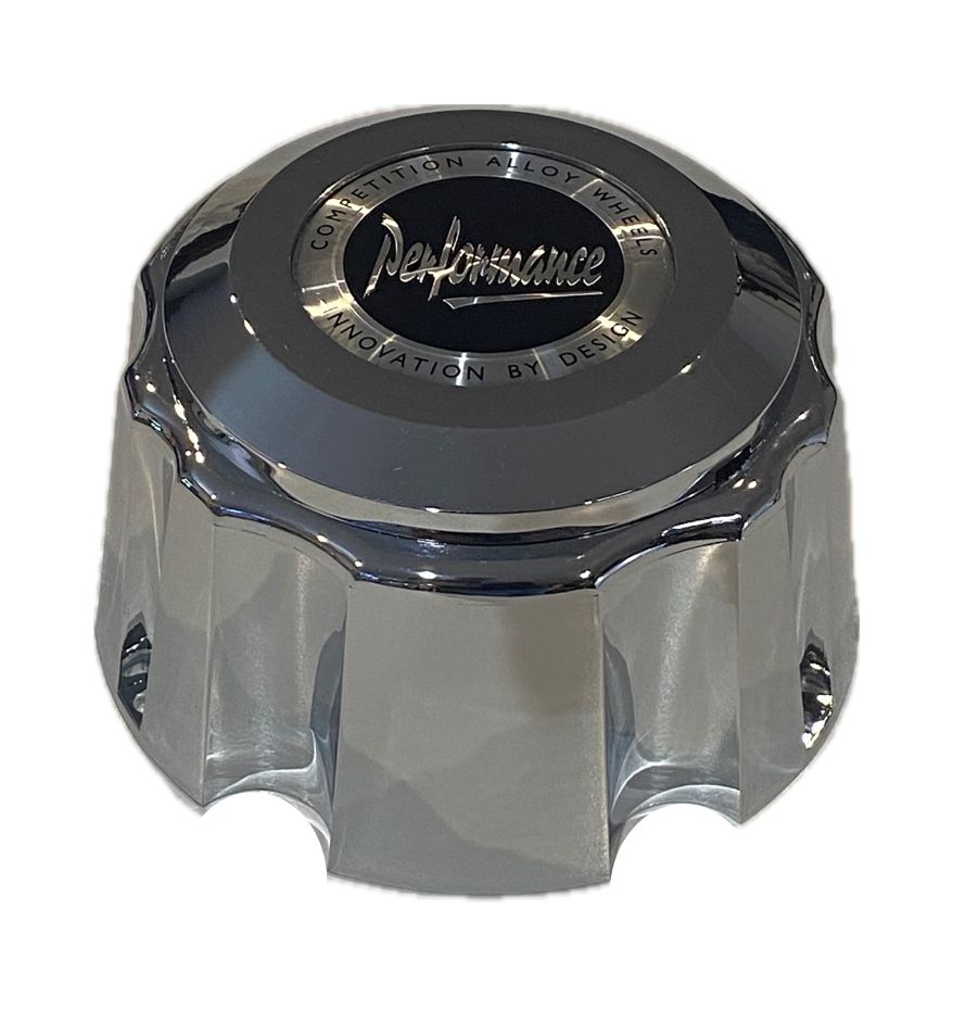 PERFORMANCE WHEELS SHORT CHROME SCREW-ON WITH FLIP TOP CENTER CAP - PCD 6/139.7