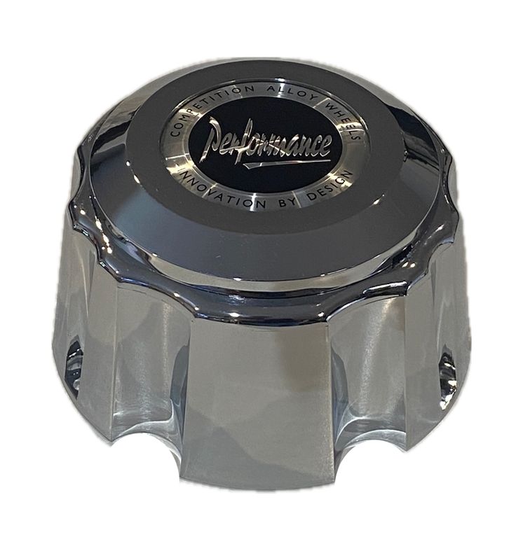 PERFORMANCE WHEELS SHORT CHROME SCREW-ON WITH FLIP TOP CENTER CAP - PCD 6/139.7