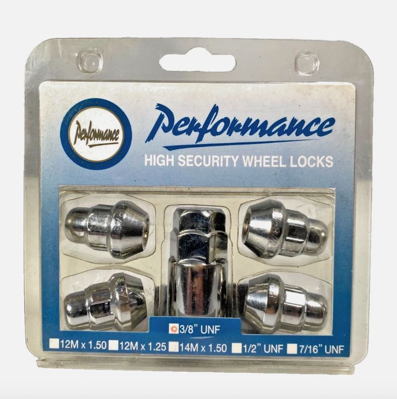 PERFORMANCE MAG CHROME TAPER LOCK NUT SET 3/8" UNF - 30mm
