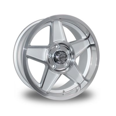 CTM MUSCLE GLOBE 17x7J SILVER/MACHINED FACE ***CUSTOM FITMENT***