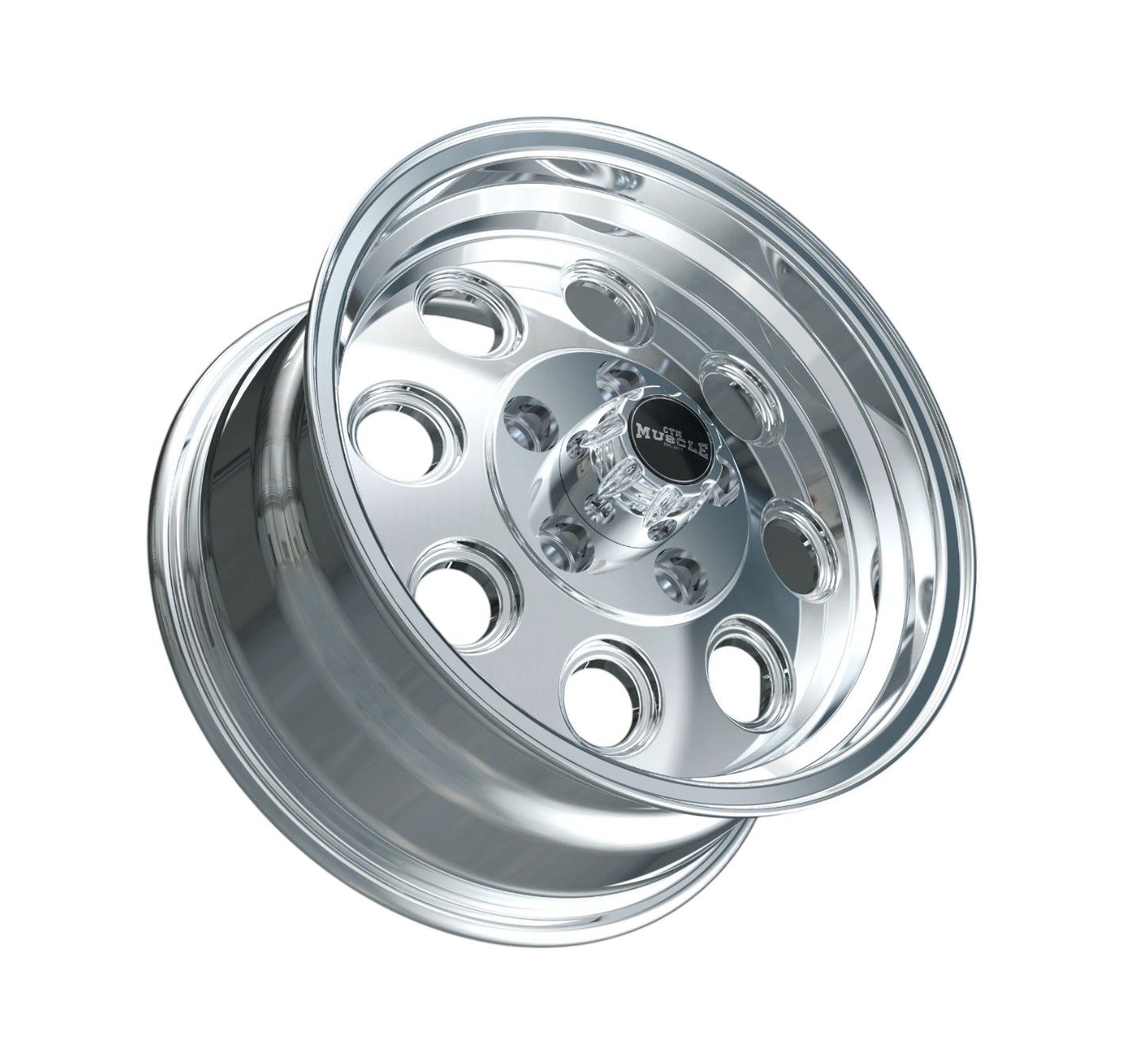 CTM MUSCLE DRAG LIGHT II POLISHED Size:15X7.0 PCD:5/120 ET:34P - (HOLDEN COMMODORE FITMENT)