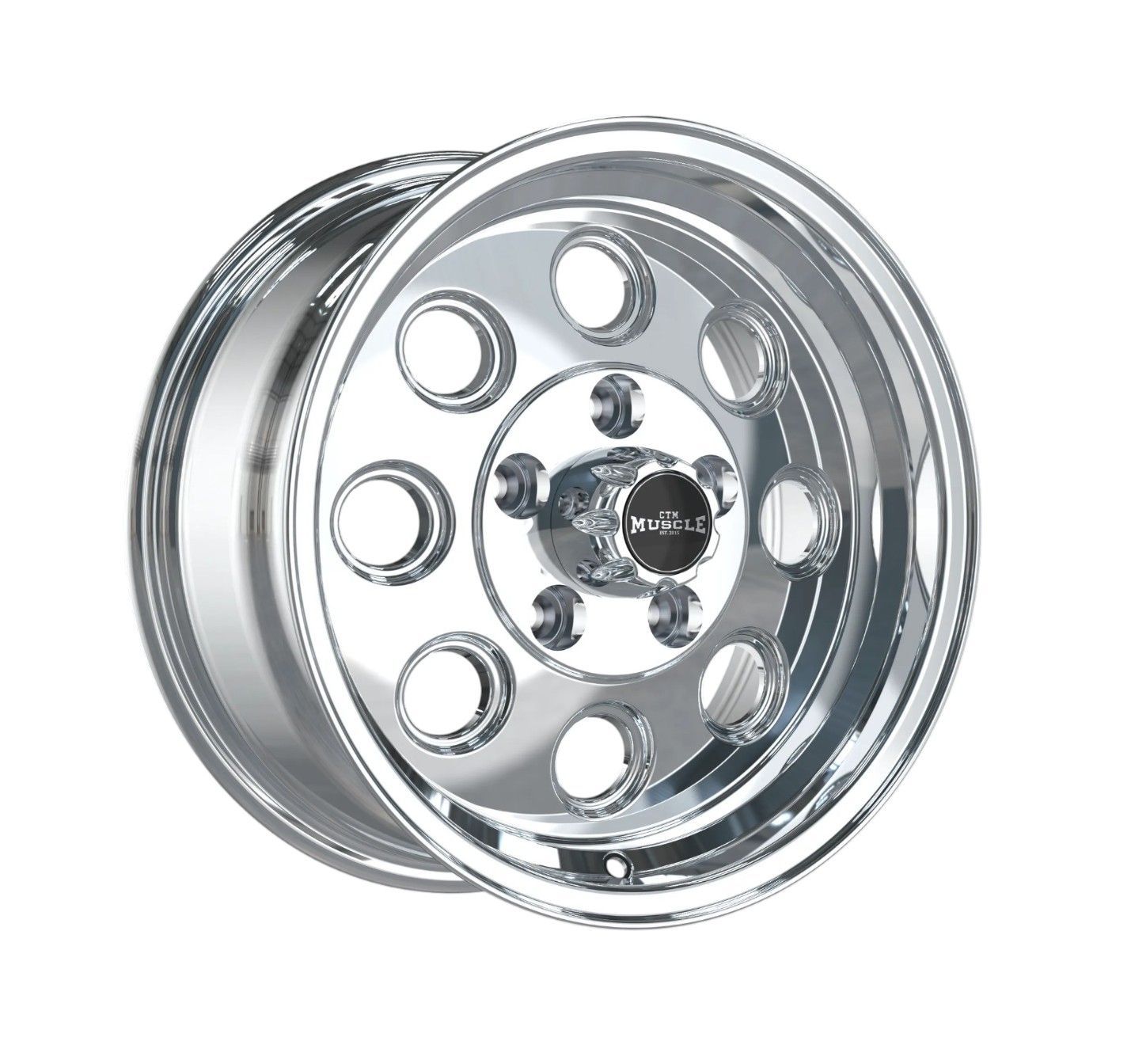 CTM MUSCLE DRAG LIGHT II POLISHED Size:15X7.0 PCD:5/114.3 ET:0 (FORD FALCON / MUSTANG FITMENT) CTM MUSCLE DRAG LIGHT II POLISHED Size:15X7.0 PCD:5/114.3 ET:0 (FORD FALCON / MUSTANG FITMENT)