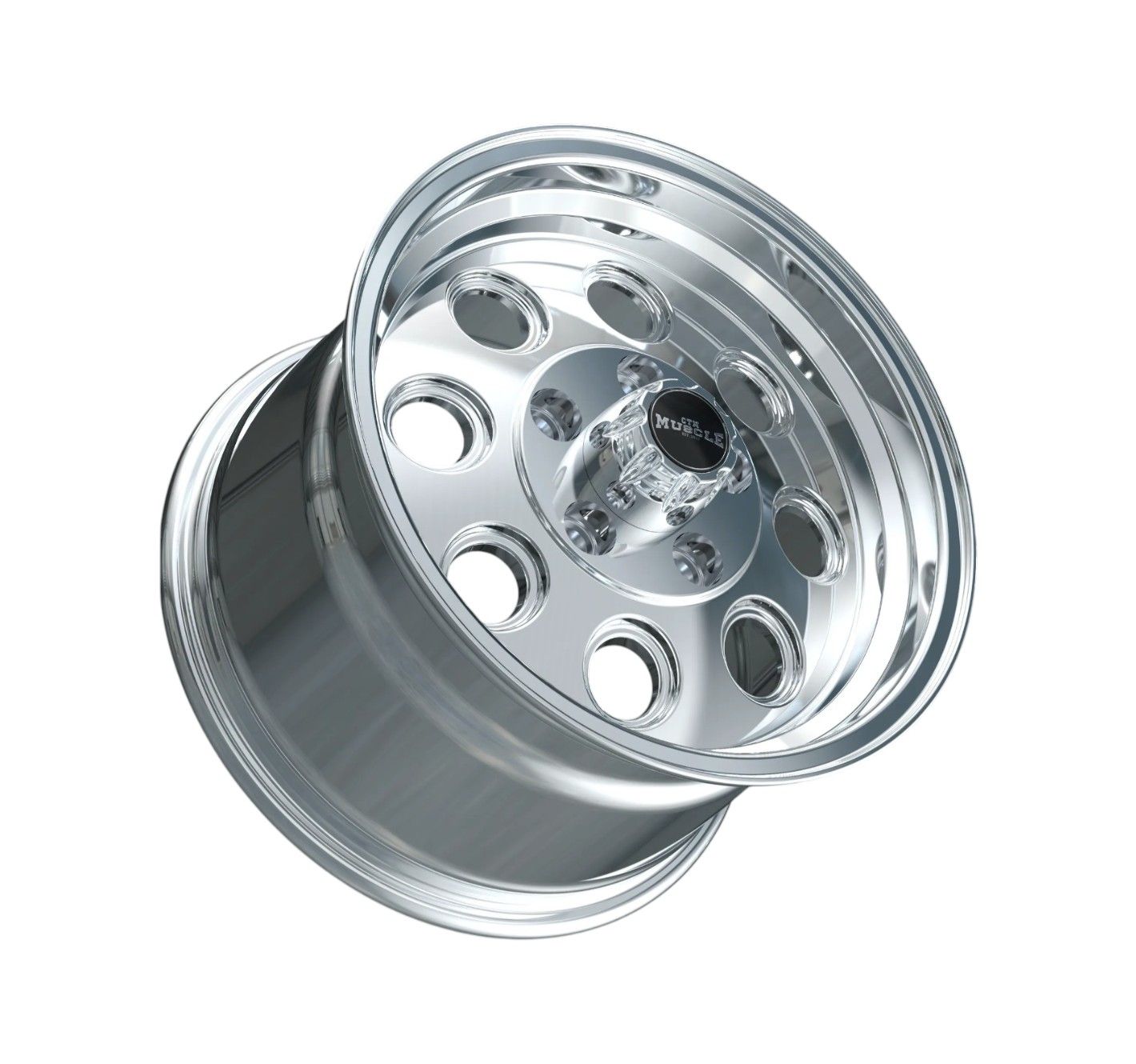 CTM MUSCLE DRAG LIGHT II POLISHED Size:15X8.0 PCD:5/114.3 ET:0 (FORD FALCON / MUSTANG FITMENT)