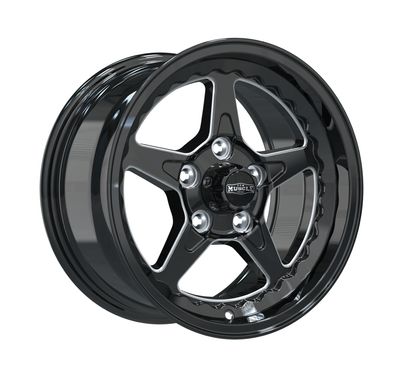 CTM MUSCLE DRAGSTAR II GLOSS BLACK/MILLED INNER EDGE Size:15x8J PCD:5/120 ET:34P - FITS HOLDEN COMMODORE