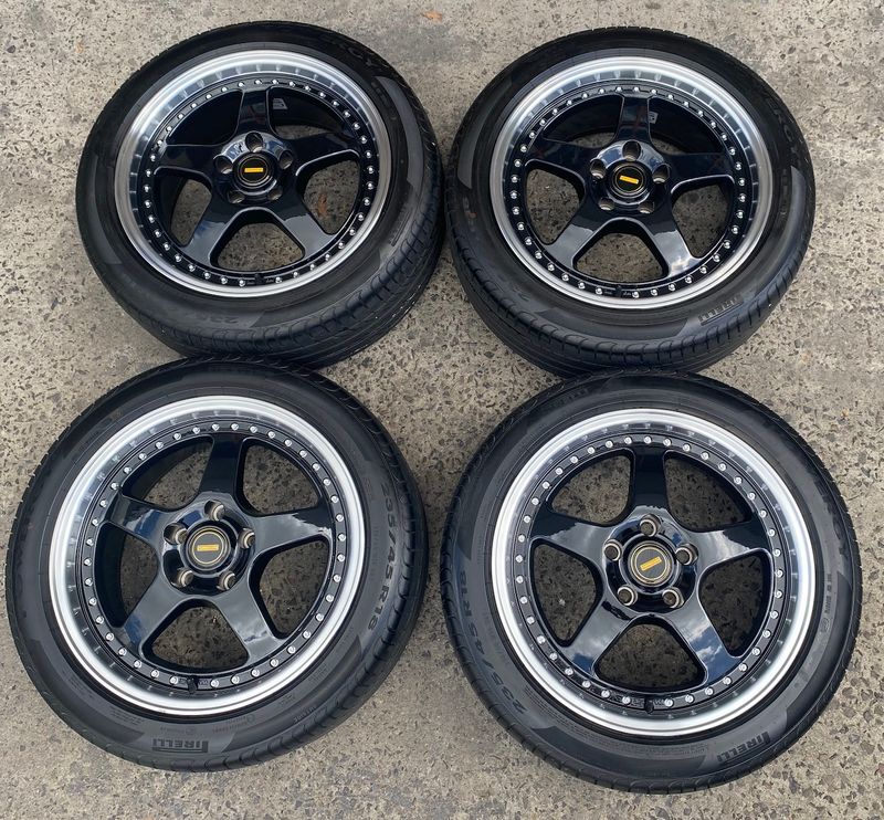 *USED* 4 x FORGEAUTO FA-5 18x8 *USED* 4 x FORGEAUTO FA-5 18x8" WHEELS & TYRES - HOLDEN (PRE VE) PCD: 5/120 ET:42