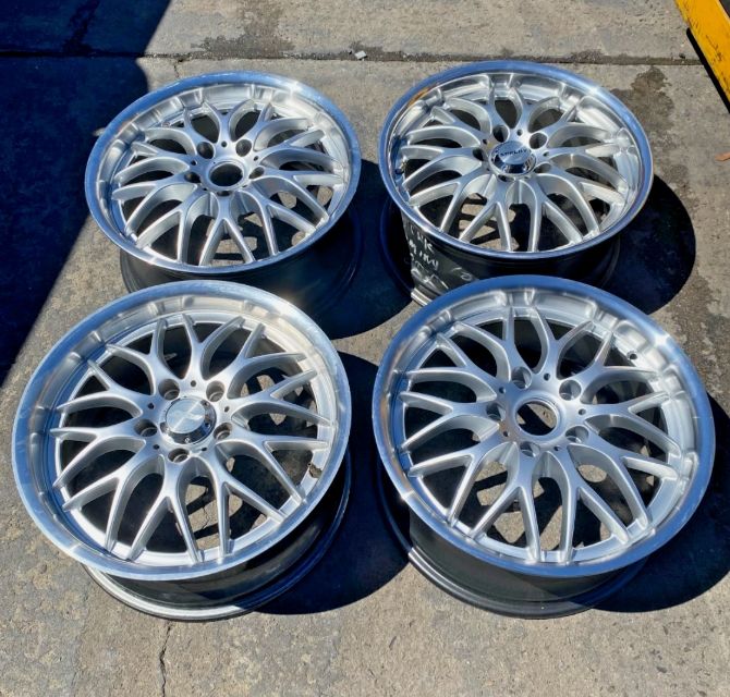 *USED* 17 *USED* 17" Speedy Cheetah Wheels 17x7.5 Silver/Machined Lip PCD: 5x114.3 ET: 45P