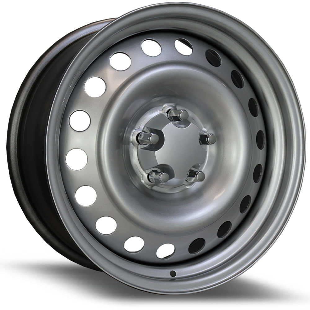 PRE AU FORD FALCON STEEL INTERCEPTOR SILVER 15X7.0J PCD: 5/114.3 ET: 6P -  INCLUDES NUTS AND SILVER SKULL CAP
