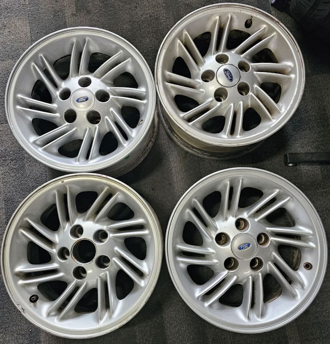 *USED* SET OF 4 FORD AU-BF GENUINE OEM WHEELS 15x6.5" PCD: 5x114.3