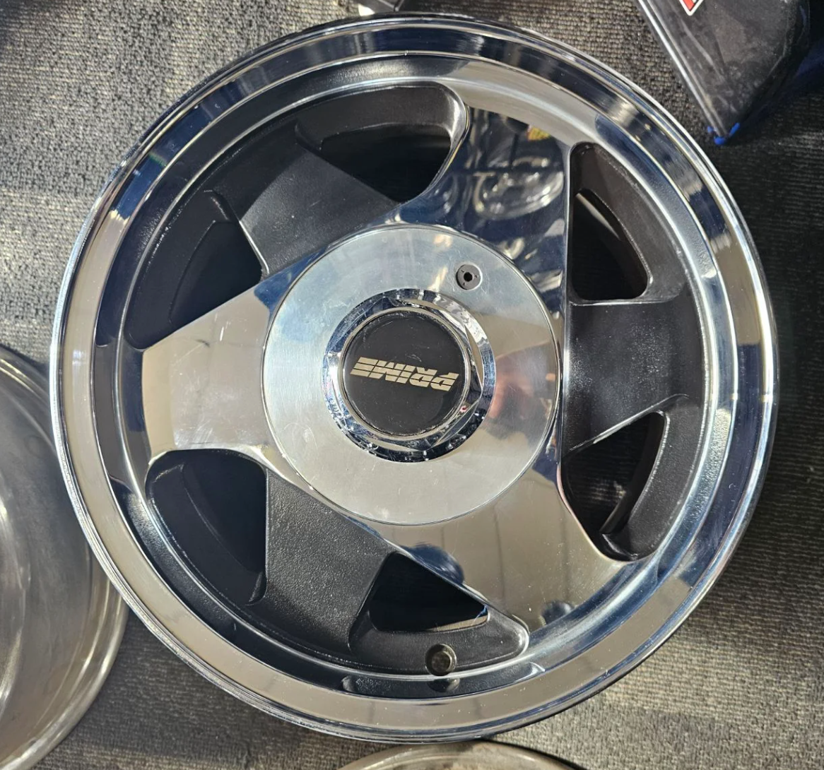 *USED* set of 4 - PRIME TRI BLADE CHROME WHEELS 15x7