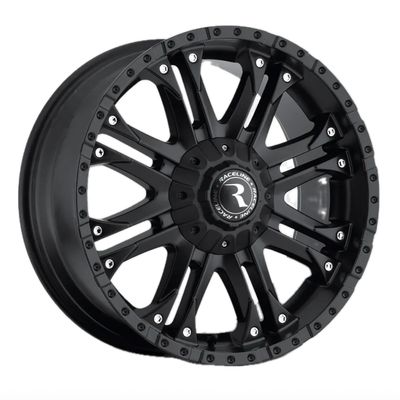 BLACK RACE LINE OCTANE WHEELS FITMENT 17x8.5" 5X127 ET: 18P - SUIT JEEP WRANGLER