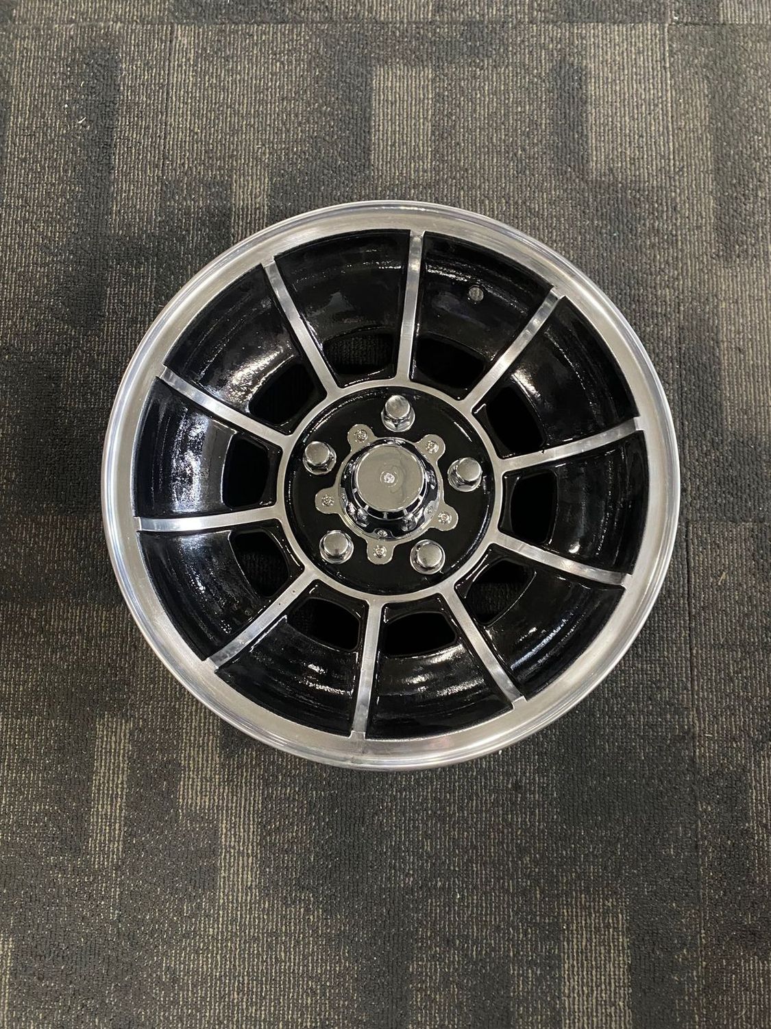 14 14"x 7" DOMINATOR MAGNUM WHEELS BLACK/MACHINED 5x120.65 0P To Suit HQ - WB