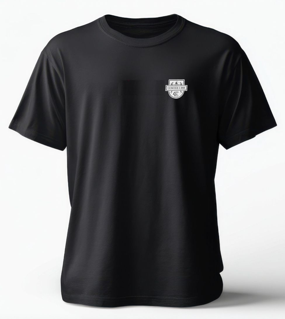 CENTER LINE BLACK T-SHIRT