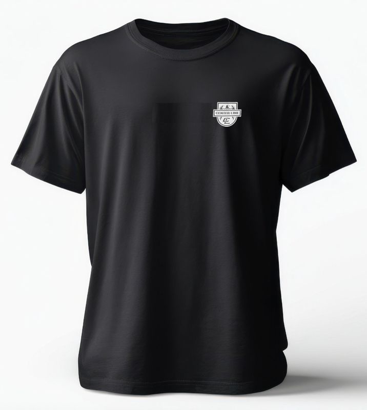 CENTER LINE BLACK T-SHIRT