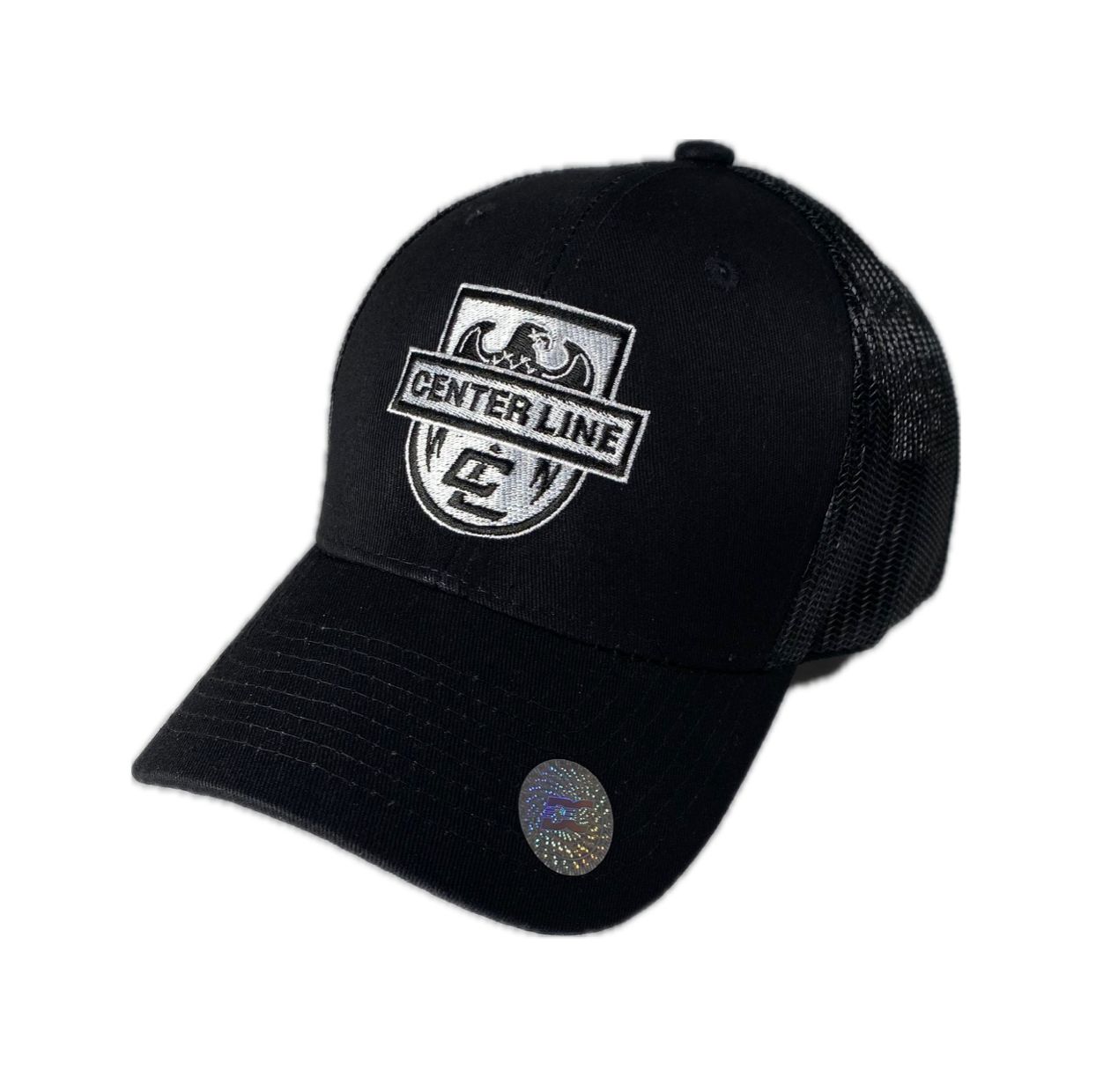 CENTER LINE BLACK TRUCKERS CAP - ONE SIZE FITS MOST