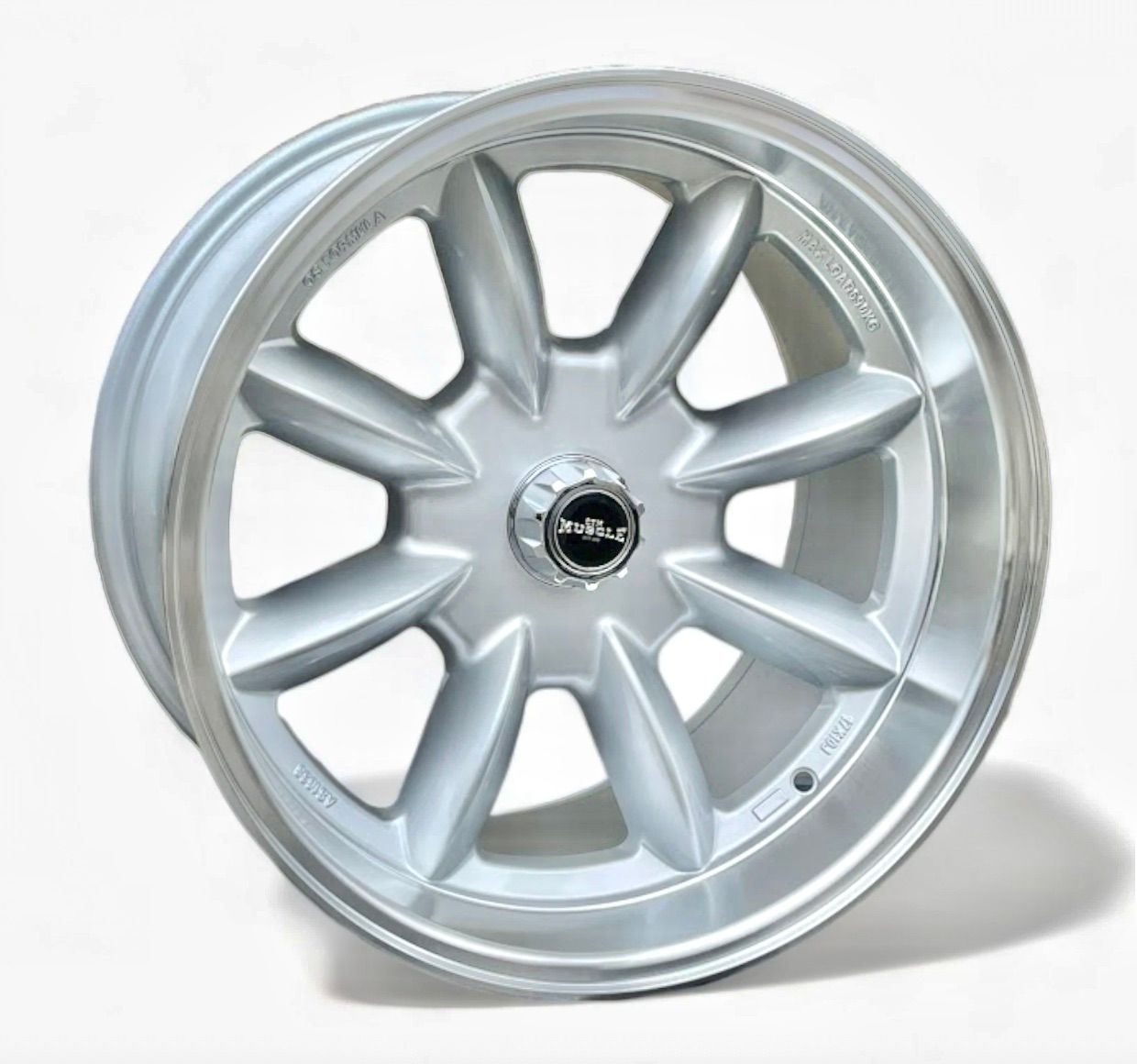 CTM MUSCLE S-LITE SILVER / MACHINED LIP Size:17x10J ET: 12N-12P ***CUSTOM FITMENT***