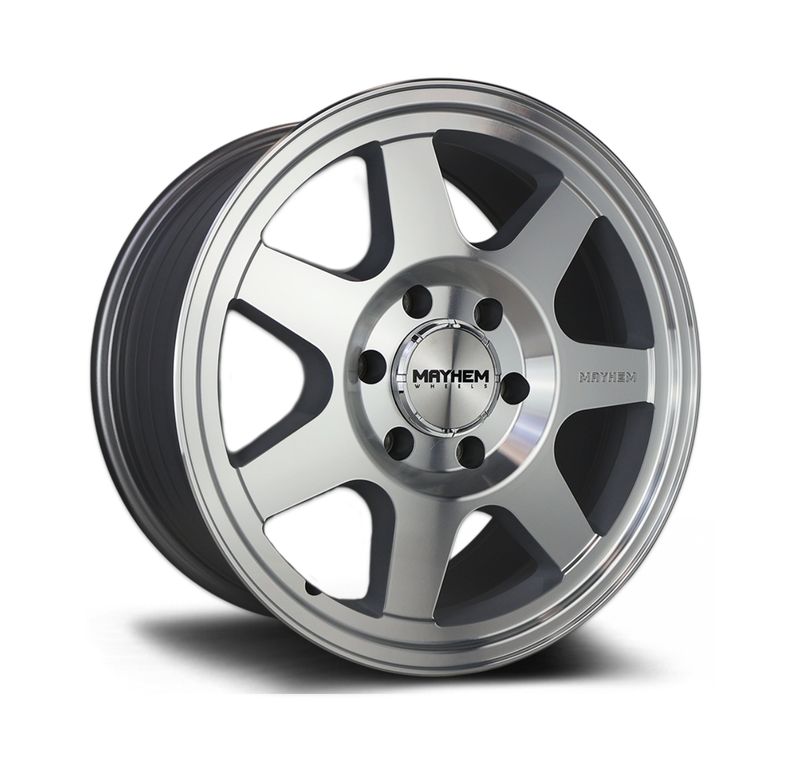 MAYHEM CONVOY HEAVY DUTY (HD) WHEEL SILVER MACHINED Size:18X9.0 PCD:8/170 ET:35P CB: 125.2MM 1600KG