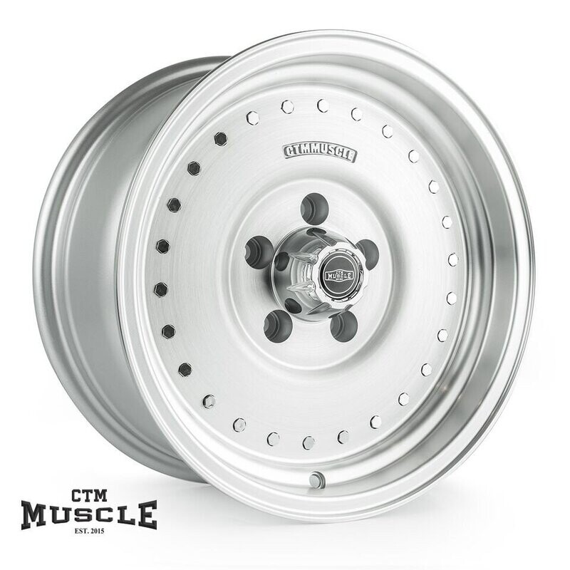 CTM MUSCLE BURNOUT BRUSHED SATIN Size:15x8.5J PCD:5/108 ET:6P TORANA FITMENT CTM MUSCLE BURNOUT BRUSHED SATIN Size:15x8.5J PCD:5/108 ET:6P TORANA FITMENT