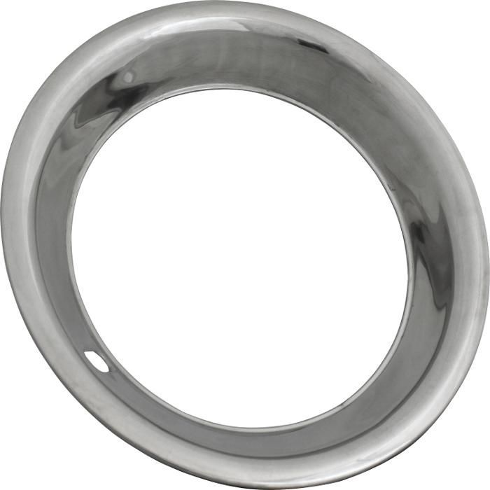 15" WHEEL TRIM RING - POLISHED STAINLESS 3" WIDE ROUNDED [SINGLE]