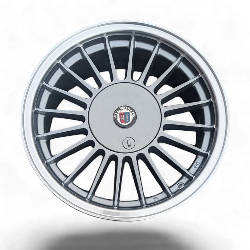 CTM SELECT+ "ALPINA" STYLE 16x7" GUNMETAL/POLISHED LIP WHEELS MULTI PCD: 4/100 & 4/114.3 ET: 28P *MINIMUM PURCHASE OF 4 WHEELS*