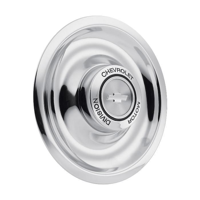 CHROME STEEL DISC BRAKE CAP - CHEVROLET MOTOR DIVISION FOR RALLYE WHEELS [SINGLE]