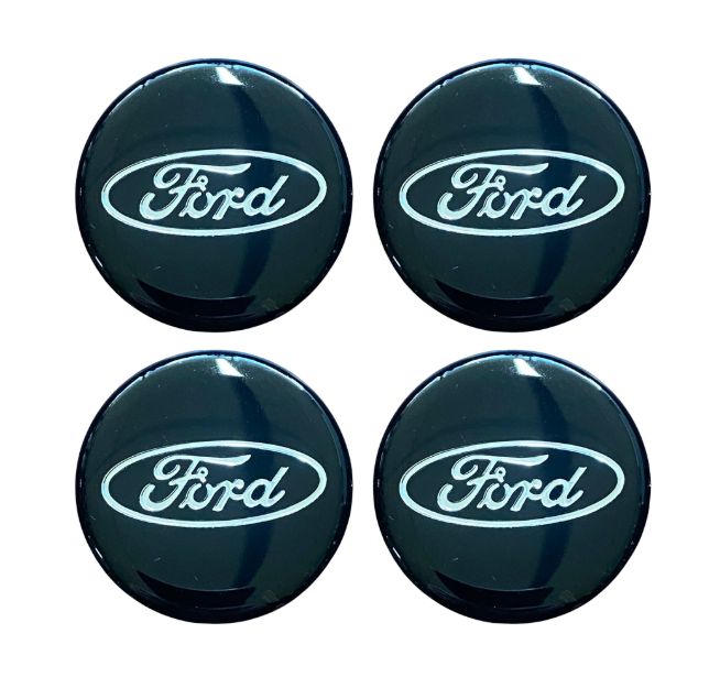 FORD BLACK/SILVER DECAL - SET OF 4