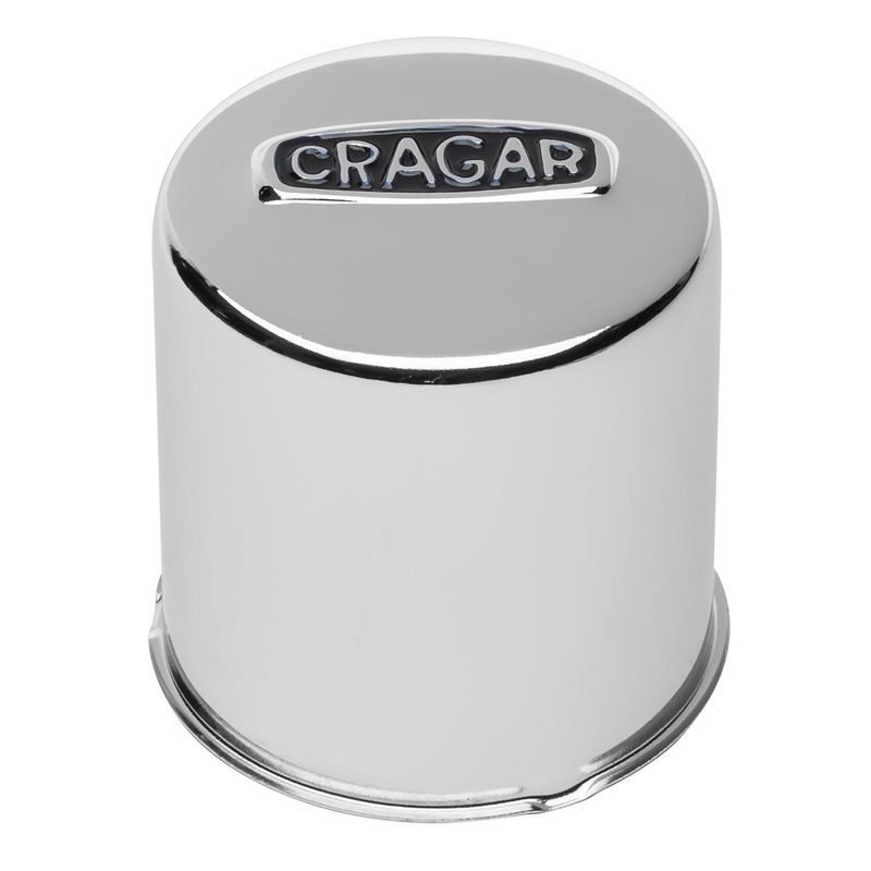 CRAGAR CHROME STEEL / BLUE LOGO PUSH THROUGH DOME CRAGAR CHROME STEEL / BLUE LOGO PUSH THROUGH DOME
