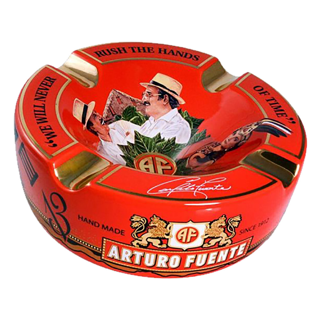 Arturo Fuente 4 Cigar Ceramic Ashtray Red