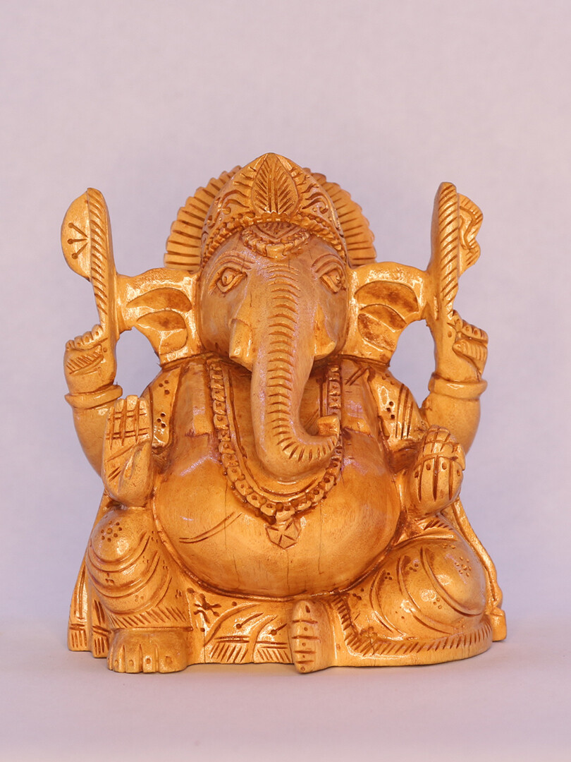 Ganesha - wooden - 5&quot;