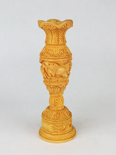 Decorative Vase - Wood - floral - 8&quot;