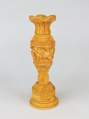 Decorative Vase - Wood - floral - 8&quot;