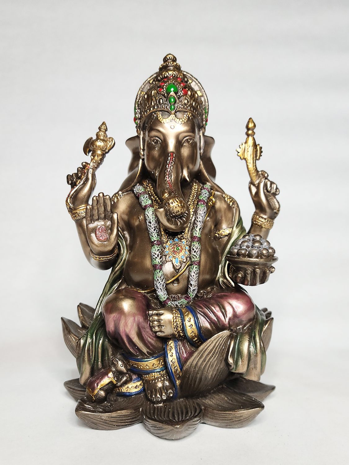 Ganesha Bronze fusion (sitting) 7&quot;