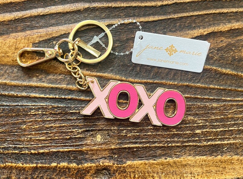 Jane Marie XOXO Leather Keychain