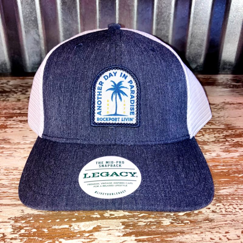 Navy/ White 'Another Day In Paradise' Rockport Trucker Hat