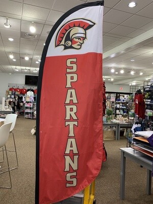 University Spartan Feather Flag
