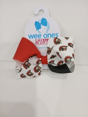 Wee One&#39;s Small Hairbow with Color Block Print