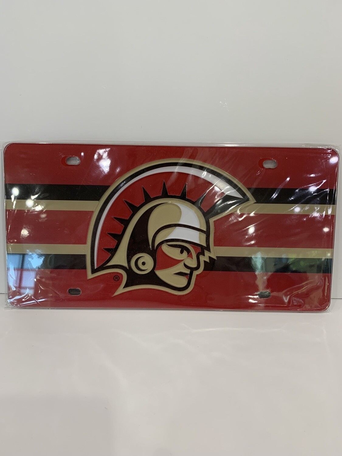 License Plate Red Stripes 16SDLP